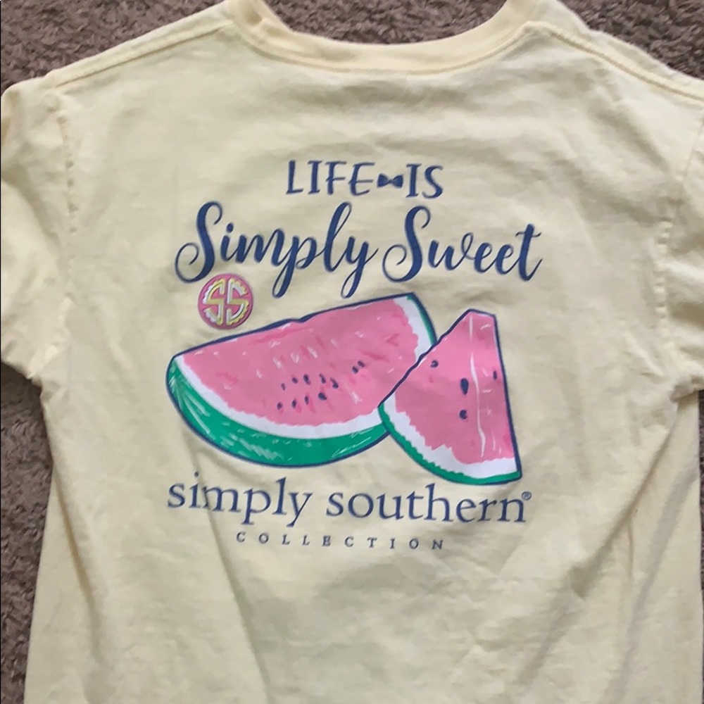 Simply southern yellow tshirt size medium youth